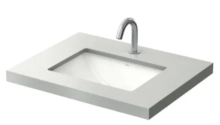 TOTO Unterbauwaschtisch WU, eckig, 50 cm, ohne Hahnloch, mit Überlauf LW1535Y