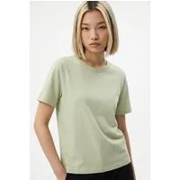 Vero Moda Kurzarmshirt VMPAULINA SS T-SHIRT GA JRS NOOS Baumwolle, regular fit