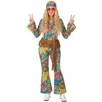 Kostüm 60er Jahre Hippie Damenkostüm Sixties bunt