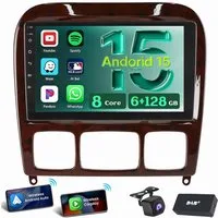 ESSGOO 9 ZOLL Für Mercedes S/CL Klasse W220 W215 6+128G 8-Kern BT 5.0 Autoradio (Digitalradio (DAB), RDS, FM, AM, 8-Kern 4G LTE Carplay Android Auto GPS Navi WIFI BT)