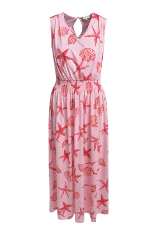 Milano Italy - sleeveless v-neck midi dress rosã© print - Gr. - XL