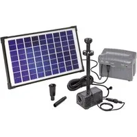 esotec Solarpumpe Esotec 101774 Napoli LED Solar-Pumpenset mit Beleuchtung, mit Akkuspe