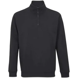 SOLS - "Conrad" Sweatshirt mit kurzem Reißverschluss für Herren/Damen Unisex (Schwarz)