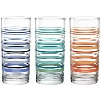 montana-Glas Becher :new stripes 3er Set, 280 ml, 3-tlg., Kalk-Natron-Glas