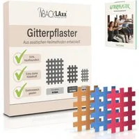 BACKLAxx® Kinesiologie-Tape Gitterpflaster Cross Tape Gittertape Kinesiotape (Typ a, b, c, 120-St) hautfreundlich, starke Haftung - für Alltag & Sport