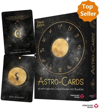 Astro-Cards: 43 astrologische Orakel-Karten mit Booklet: 43 astrologische Orakel-Karten mit Booklet in hochwertiger Stülpdeckelschachtel