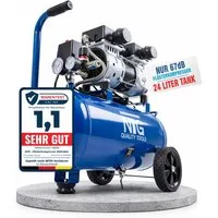 NTG Nutzfahrzeug Technik GmbH Kompressor NTG Silent Kompressor 9 Bar, 1470W Starke Leistung, Ölfrei, max. 9 bar, 24 l, 1-tlg., besonders leise und flexibel einsetzbar