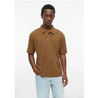 s.Oliver Kurzarmshirt Polo-Shirt Poloshirt aus Baumwoll-Crêpe im Modern Fit
