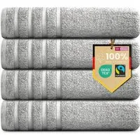 B!HOME Handtücher Set Saunatücher, Duschtücher, Gästehandtücher 100% Baumwolle, (Spar-Set, 4-St), flauschig saugfähig Frottee weich