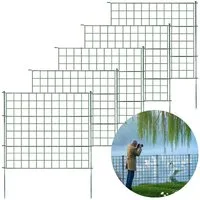 Floordirekt Teichzaun Pablo, Metall-Steckzaun-Set für Garten, Teich & Tiere, rostfrei, (Spar-Set, 5-St., Maße Einzelelement: 64 x 77,5 cm), erweiterbarer Gitterzaun, Sicherheit für Kinder & Schutz für Tiere