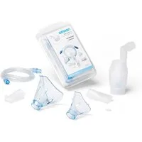 Omron Inhalationsgerät Zubehör NEBASKIT-11 Yearpack, Zubehör für OMRON Inhalationsgeräte X101 & X102, Set, für Kinder & Erwachsene, komplettes Nachkaufset mit Masken & Mundstück