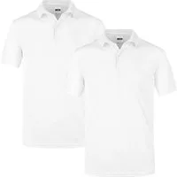 James & Nicholson Poloshirt Doppelpack Herren Basic Poloshirt für Sublimationsdruck (Doppelpack, 2 Stück) Struktur Jersey-"bird eye"