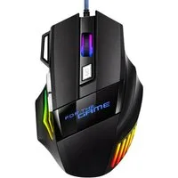 StellarLuma RGB Gaming Maus Kabelgebunden Schwarz Gaming-Maus (kabelgebunden, Plug & Play, 2400 dpi, Beleuchtung Computer Maus für PC Mac Laptop Mouse Ohne Treiber USB-A)