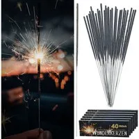 CEPEWA Geburtstagskerze Wunderkerzen 240er Pack Brenndauer 30Sek. L17cm Feuerwerkskörper