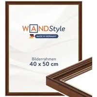 WANDStyle Bilderrahmen H182, Brauner Bilderrahmen 40x50 Holz, Vintage Bilderrahmen Braun 40x50 cm