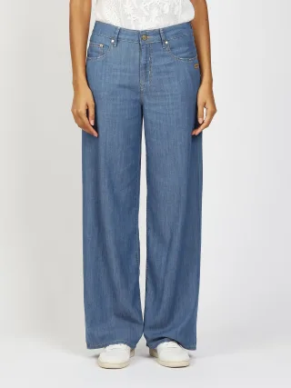 GANG Damen Jeans 94CARLOTTA - wide fit midblue