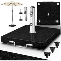tillvex Sonnenschirm tillvex Granit Sonnenschirmständer, Balkonschirmständer für Schirmstöcke 16-48 mm & 300cm Schirmdurchmesser, Sonnenschirm, Granit Sonnenschirmständer