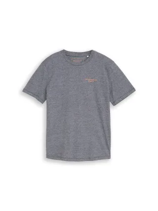 Denim Tom Tailor - T-Shirt mit feinem Streifenmuster black white mini stripe - Gr. - XL
