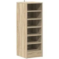 furnicato Schuhschrank Sonoma-Eiche 31,5 x 35 x 90 cm Massivholz (1-St)