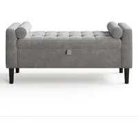 GarveeMore Polsterbank Polsterbank mit Stauraum Flurbank Sitzbank,Samt 118x43x64cm
