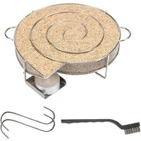 riijk Räucherbox Räucherschnecke Kaltrauchgenerator Edelstahl Cold Smoke (Rauchgenerator Set) Smoker, Haken, Bürste Kaltraucherzeuger für professionelles Kalträuchern zu Hause.