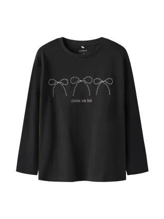 NAME IT - NKFRIKU LS NREG TOP BOX black - Gr. - 152