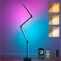 Toomoke LED Stehlampe LED Stehlampe,RGBICWW Stehlampe,Musiksynchronisation,DIY-Modus,Faltbar, WeiBes Licht, Warmes Licht, Naturliches Licht, RGB, für Wohnzimmer,Schlafzimmer,Party,Spiel,Lesen