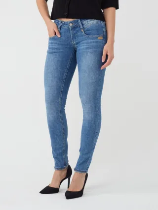 GANG Damen Jeans 94NENA - skinny fit Jeans waves washed blue