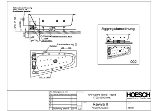 Hoesch Monolith Einbau Whirlwanne iSensi Trapez 1700x1000 links mit System Reviva II 3872E.010305002