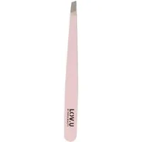 PARSA Beauty Augenbrauenpinzette LOV.U Pinzette in Rosa aus Edelstahl mit präziser Schrägspitze