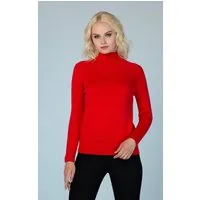 Passioni Strickpullover Stehkragenpullover mit Rippdetails