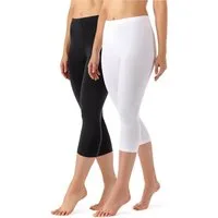 Merry Style Leggings Damen Caprihose 3/4 Hose MS10-144 (2-tlg) aus Viskose