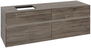 Villeroy & Boch Waschtischunterschrank Collaro C135B0 1600x548x500mm mit Beleuchtung Stone Oak C135B0RK