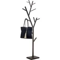 Dekoleidenschaft Garderobenständer "Baum" aus Metall, schwarz, Garderobe 180 cm hoch, Standgarderobe, Flurgarderobe stehend, Metallgarderobe, Kleiderständer, Jackenhalter