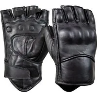 MDM Motorradhandschuhe Motorradhandschuhe Chopper fingerlose Motorrad Handschuhe Rindsleder (1 Paar fingerlose Motorradhandschuhe (links + rechts) Echtes, robustes Rindsleder mit hoher Abriebfestigkeit