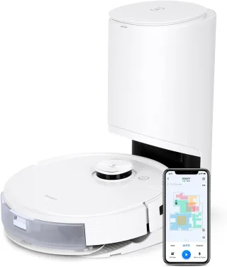 Ecovacs Robotics Deebot T9+ [Saug- & Wischroboter 175 Minuten 180ml + 420ml 3.000Pa inkl. Absaugstation] weiß