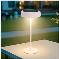 ZMH LED Tischleuchte Kabellos Solar Akku Nachttischlampe Aufladbar Touch Dimmbar Wohnzimmer, Augenschutz, Einfache Installtion, LED fest integriert, 3000-6500K, 3600mhA mit USB Batterie Solarlampen für Wohnzimmer