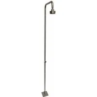 ADOB Gartendusche Design Gartendusche aus hochwertigem Edelstahl Nickel gebürstet, Kopfteil der Dusche kann 360 Grad geschwenkt werden