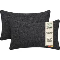 Selfitex Dekokissen 2er Set, 30x50/40x40/40x60/50x50 inkl. Füllkissen, Farben zur Auswahl, robuster Polsterstoffbezug mit weichen Füllkissen