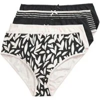 Ulla Popken Midislip Midislips 5er-Pack gemustert/ einfarbig