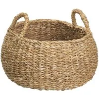 Koopman Aufbewahrungskorb GRAS, Ø 27 x H 23 cm, Braun, Seegras, (1 St), mit Griffen