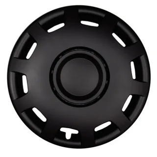 4x PREMIUM Radkappen Modell: Granit in Schwarz-Matt