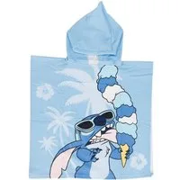 Lilo & Stitch Badeponcho für Kinder– Kapuzenhandtuch Strandponcho aus Polyester 55 x 110 cm