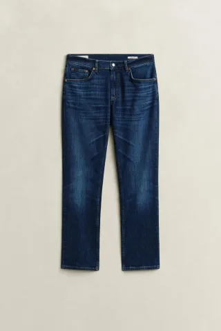 GANT - Classic Regular Fit Denim Jeans MID BLUE WORN IN - Gr. - 32