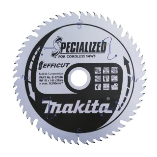 Makita Sägeblatt 165x1,45x20, 56Z EFFICUT, Holz/Laminat/MDF/Kunststoff - B-57336