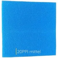 Koi Herdecke Aquariumfilter KH mitteler Aquarien Filterschaum blau 20 PPI 50x50x3 cm Filtermatte