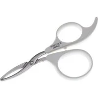Seki EDGE Pinzette SS-503, Made in Japan, 100mm, Scherenpinzette für Augenbrauen mit abgerundeten Edelstahlspitzen