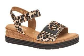 Gabor Sandalette 82.700.90 Damen Riemchen Sandalen braun schwarz gold Echtled...