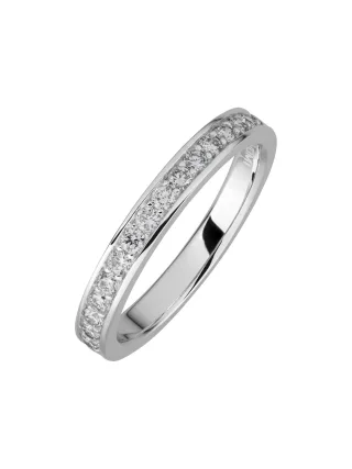 Lyomi Ring 585/- Weißgold 17 synth. Diam. 0,43ct.