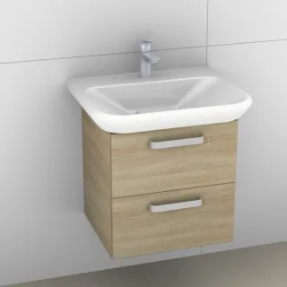 Artiqua 413 Waschtischunterschrank für MyDay 125460 Castello Eiche quer NB, 413-WU2L-K90-7136-426 413-WU2L-K90-7136-426
